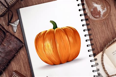 easy draw pumpkin|realistic easy pumpkin drawing.